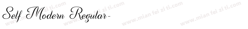 Self Modern Regular字体转换